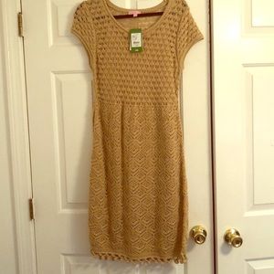 Gold ✨ Metallic Lilly Pulitzer Paley Sweater Dress